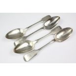 Four Provincial or Canadian Silver Table Spoons