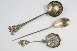 An Unusual Silver Sugar Spoon