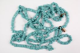 An Antique Four Strand Turquoise