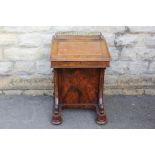 A Victorian Walnut Davenport