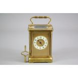 An Antique Brass Carriage Clock