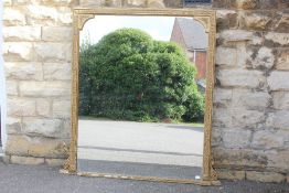 A Large Victorian Gilt Wood and Gesso Over Mantel Mirror