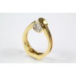 An Unusual 18ct Yellow Gold Diamond Ring and Pendant