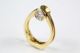 An Unusual 18ct Yellow Gold Diamond Ring and Pendant