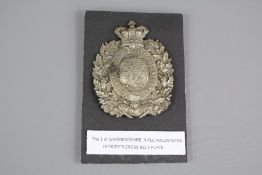 A Victorian Warwickshire Regiment Volunteers Officers Cross Belt Plate