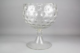 A Large Clear Glass Goblet