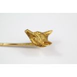 Antique 18ct Yellow Gold Fox-Head Stock Pin