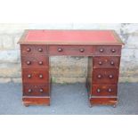 A Victorian Mahogany Twin-pedestal Desk