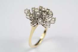 An 18ct Yellow and White Gold Cocktail Ring