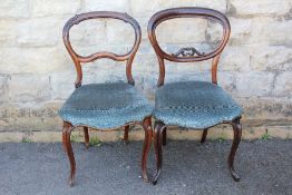 Six Antique Regency-Style Balloon Back Chairs