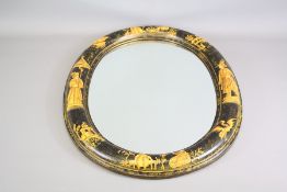 An Oval Chinoiserie Mirror