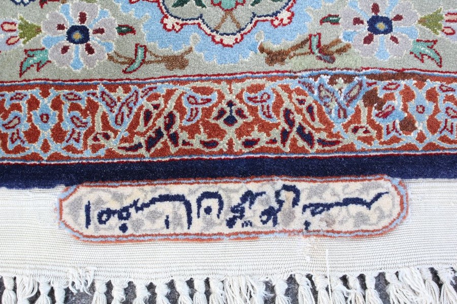 A Persian Silk and Wool Miniator Pictorial Carpet - Image 5 of 8