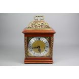 A 20th Century Brass and Mahogany Mantel Clock