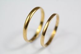 22ct Yellow Gold Wedding Bands