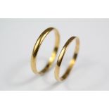 22ct Yellow Gold Wedding Bands