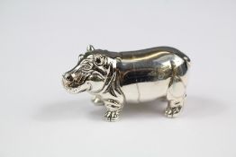 A Sterling Silver Hippo