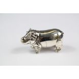 A Sterling Silver Hippo