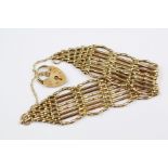 A 9ct Gold Gate-link Bracelet