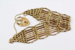 A 9ct Gold Gate-link Bracelet