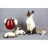 Royal Doulton Fireside Siamese Cat