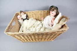 Four Antique Dolls