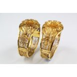 A Pair of Fine 19th Century Indian 18ct Yellow Gold Wedding Bracelets