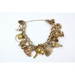 A Lady's 9ct Gold Charm Bracelet