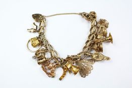 A Lady's 9ct Gold Charm Bracelet