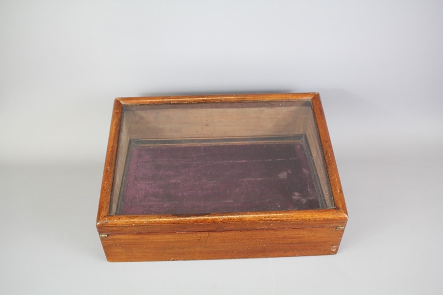 A Victorian Mahogany Table Top Display Case - Image 2 of 2