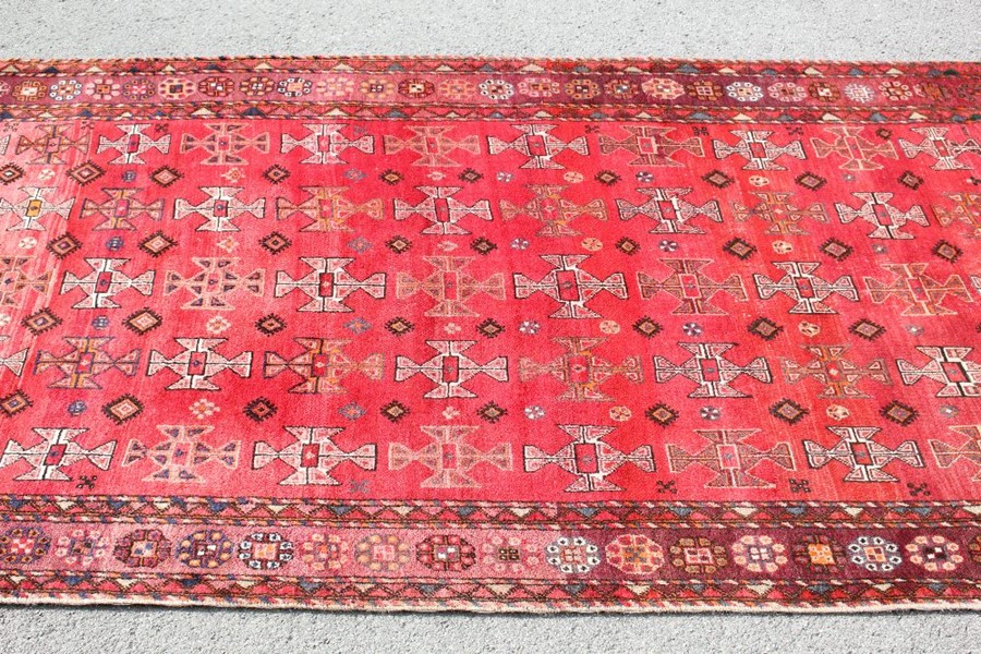 A Large Wool Persian Kurdi Gulchan Wool Carpet - Image 2 of 4