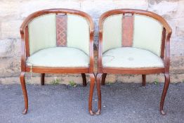 A Pair of Edwardian Tub Chairs