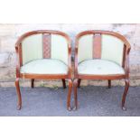 A Pair of Edwardian Tub Chairs