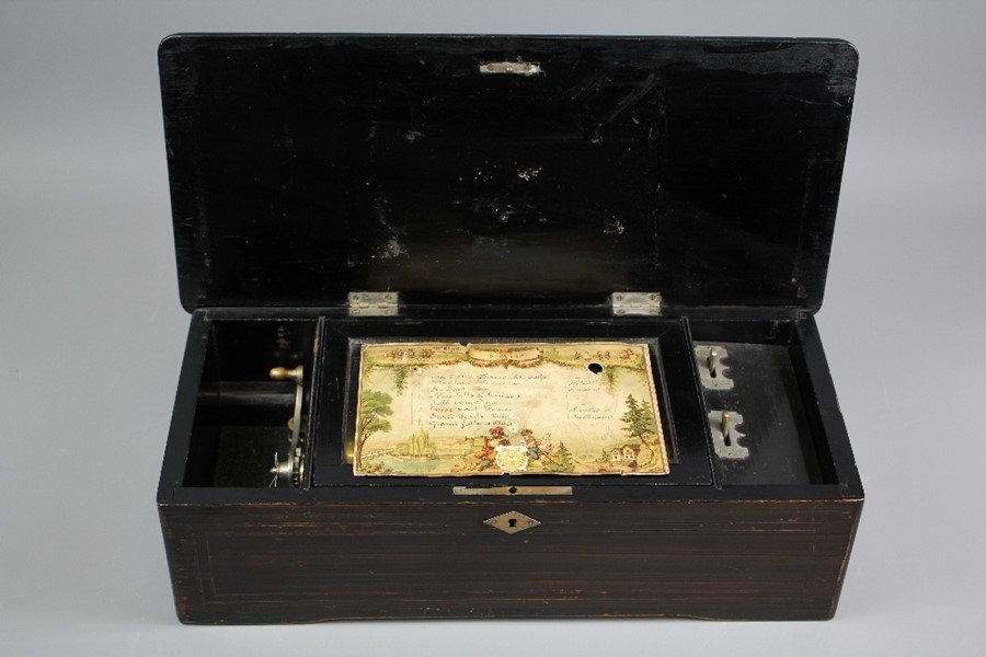 A 19th Century Swiss-made Rosewood Musical Box - Image 9 of 9