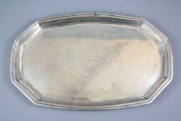 An Edward VIII Silver Card Tray