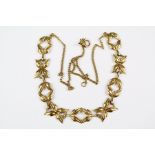 A 9ct Gold Leaf Design Neckace