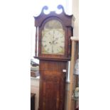 A 19th Century Oak Long Case Clock