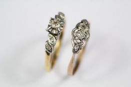 Two Vintage Diamond Rings