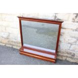 An Edwardian Mahogany Over-mantel Mirror