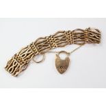 A 9ct Gold Gate Link Bracelet