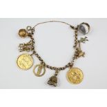 A 9ct Gold Charm Bracelet