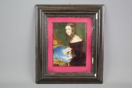 A Fine 19th Century Portrait Miniature of a Young Woman