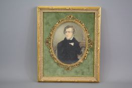 A 19th Century Oval Portrait Miniature