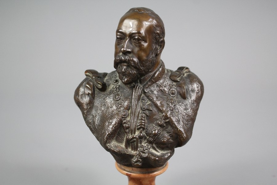 A Bronze Bust of King Edward VII - Image 2 of 4