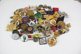 A Quantity of Enamel Civilian and Military Enamel Badges