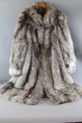 A Full Length Silver Fox Fur Coat