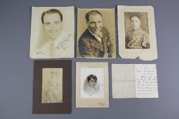 Enrico (Mimmi) Caruso Junior Signed Sepia Photographs