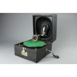 A Vintage Faux Leather Cased Decca Gramophone