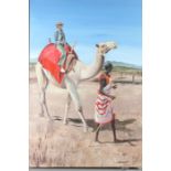 Painting of a Lady on a Camel