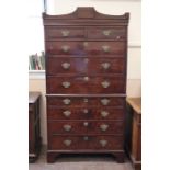 A Mahogany Chest on Chest