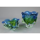 Murano Blue/Green Glass Vase